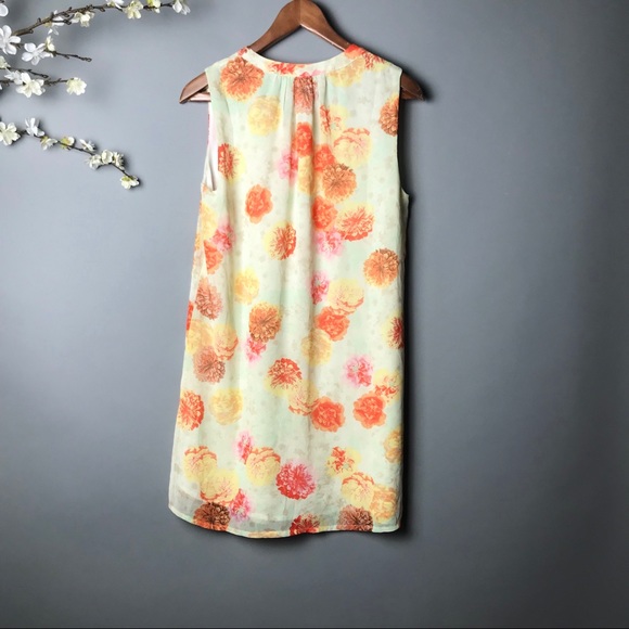 Skies Are Blue Floral Sheath Button Dress #246 - Picture 6 of 7